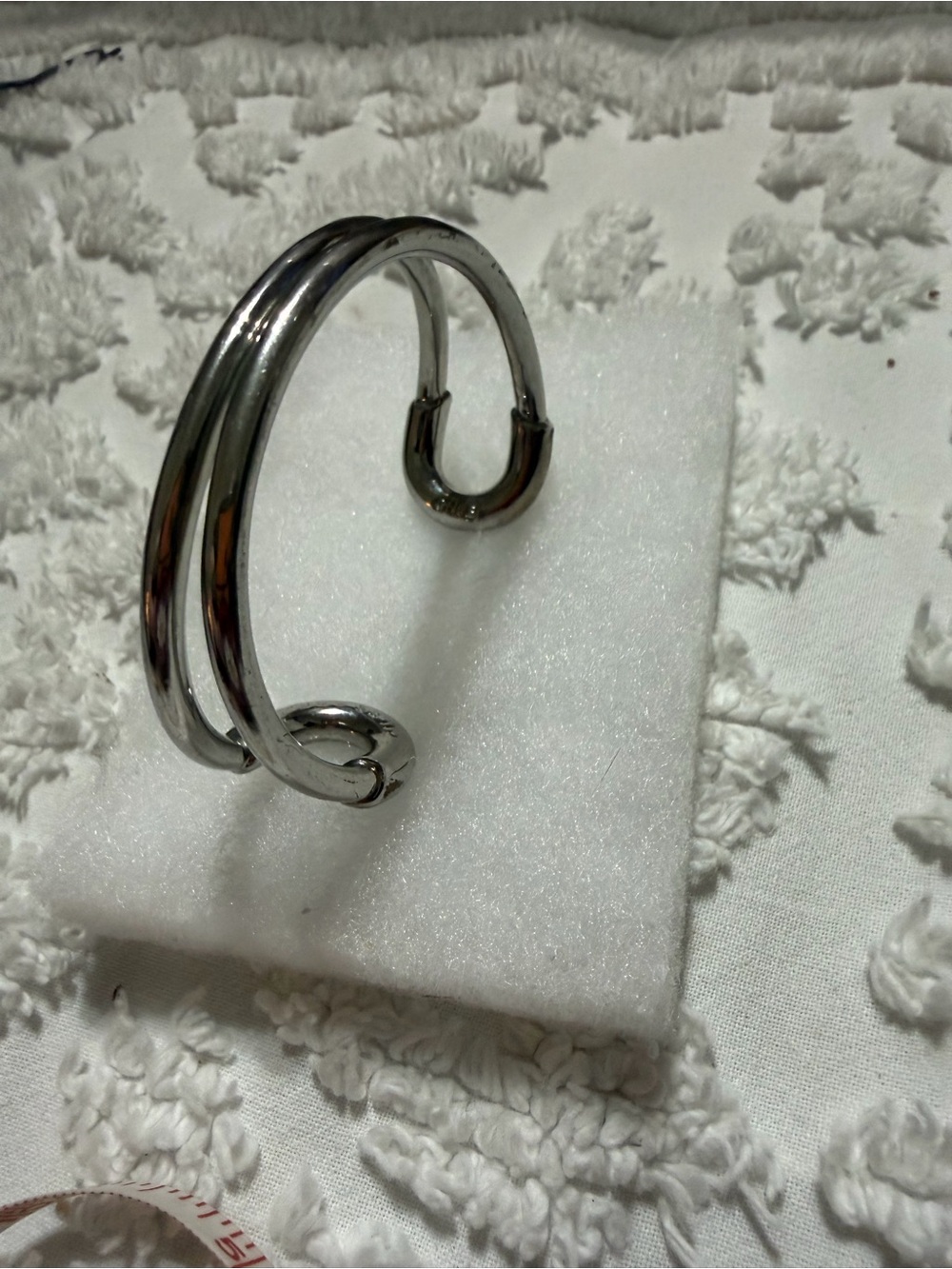 Giles & Brother Safety Pin ID Cuff Bracelet Stamped Giles Bro & G&B